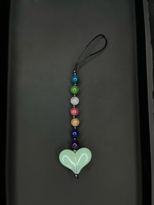 Green Gemstone Bead Phone Charm