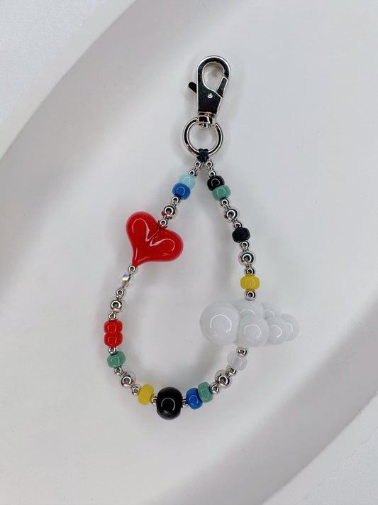 Sky Love Beaded Keychain