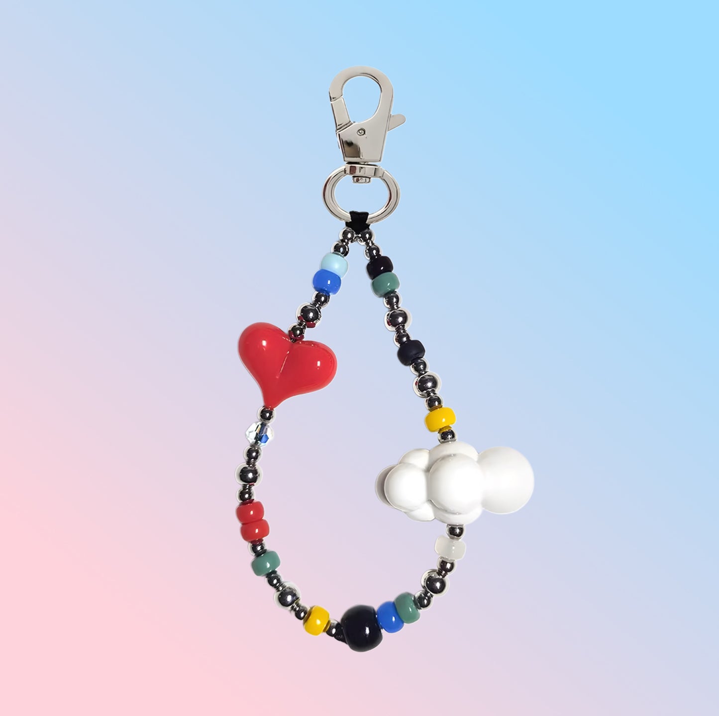Sky Love Beaded Keychain