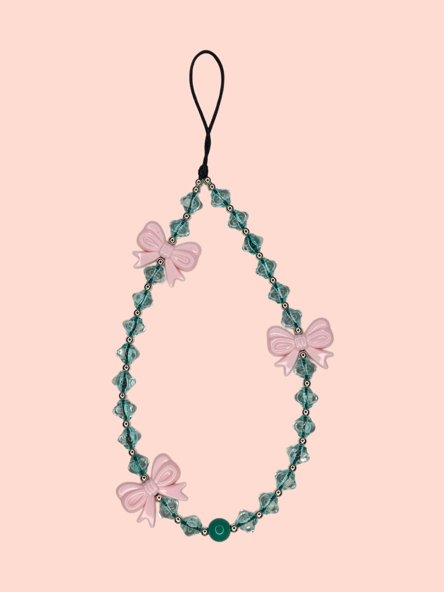 Bubble Gum Sugar Bow Phone Charm