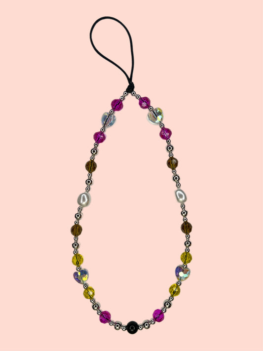 First Love Jellybean Bead Strap Phone Charm