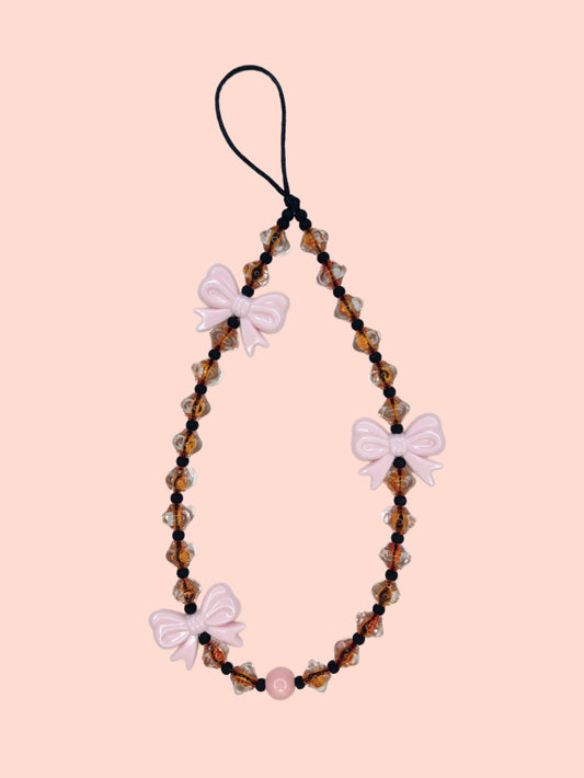Brown Sugar Bow Phone Charm
